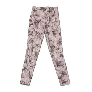 Athleta Salutation Stash Pocket II 7/8 Tight Pink Floral Size XS Yoga Leggings